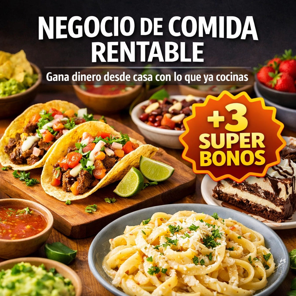 Negocio de Comida Rentable desde Casa: Guía Completa + 3 Bonos de Regalo